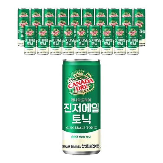 캐나다드라이 진저에일, 250ml, 30개 캐나다드라이 진저에일, 250ml, 30개