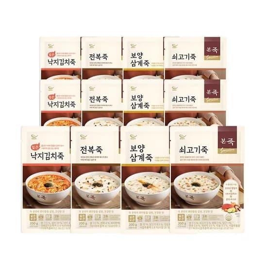 본죽 쇠고기죽 200g 5팩 본죽 쇠고기죽 200g 5팩