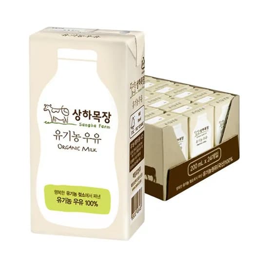 상하목장 유기농우유 200ml 24팩 상하목장 유기농우유 200ml 24팩