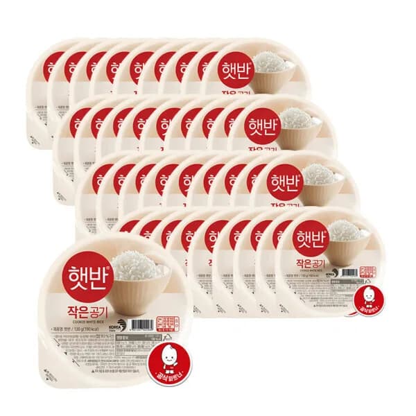 햇반 백미 작은공기 130g 36개 21,500원