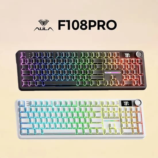 Aula 독거미 F108 pro 유무선 기계식 키보드 풀배열 핫스왑 블루투스 8000mAh 2.4G RGB 세이야축 리니어축 Aula 독거미 F108 pro 유무선 기계식 키보드 풀배열 핫스왑 블루투스 8000mAh 2.4G RGB 세이야축 리니어축