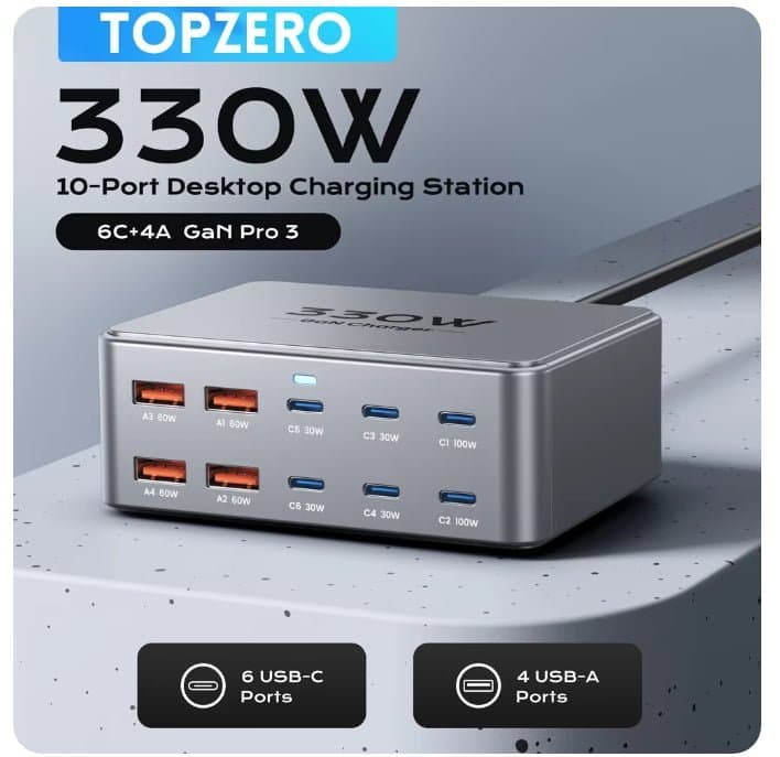 PD PPS 4포트 GaN 충전기 UNPD100W