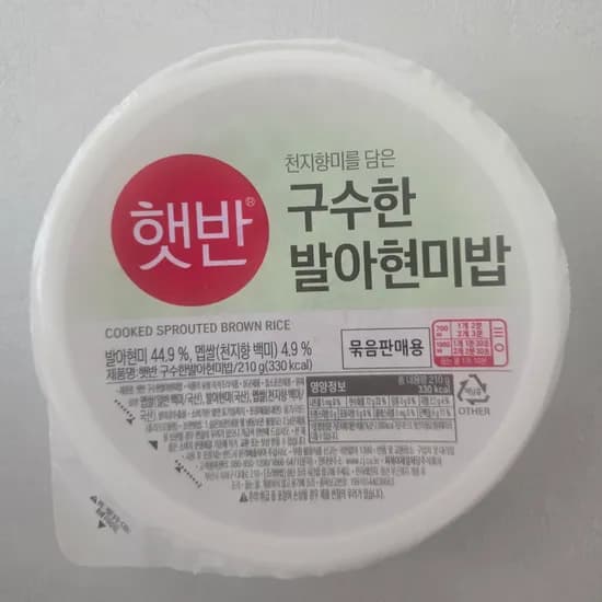 햇반 발아현미밥 210g 24개 햇반 발아현미밥 210g 24개