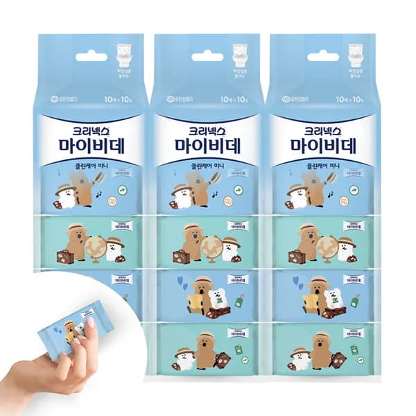크리넥스 마이비데 클린케어 미니 다이노탱 10매 10입 3팩 20g 25,900원 크리넥스 마이비데 클린케어 미니 다이노탱 10매 10입 3팩 20g 25,900원