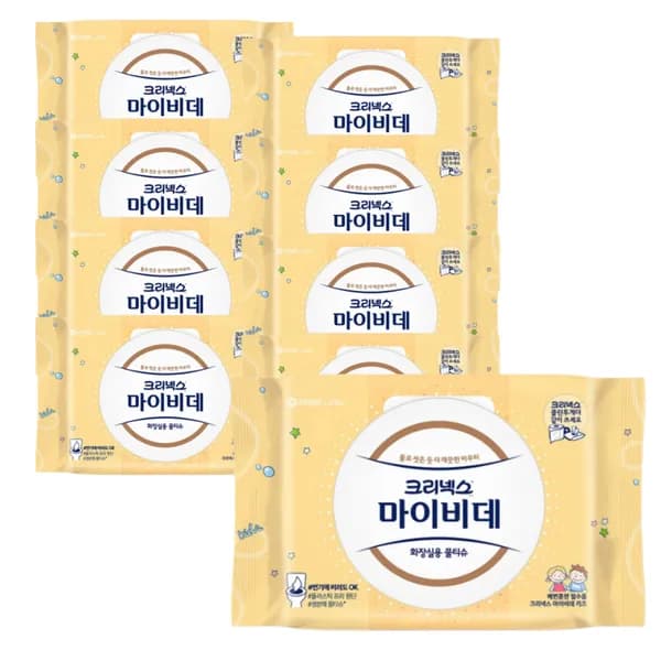 크리넥스 마이비데 키즈 화장실용 물티슈 40매 9팩 크리넥스 마이비데 키즈 화장실용 물티슈 40매 9팩