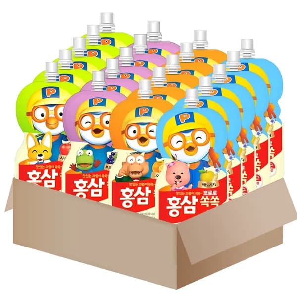 팔도 뽀로로 홍삼쏙쏙 100ml 20개 팔도 뽀로로 홍삼쏙쏙 100ml 20개