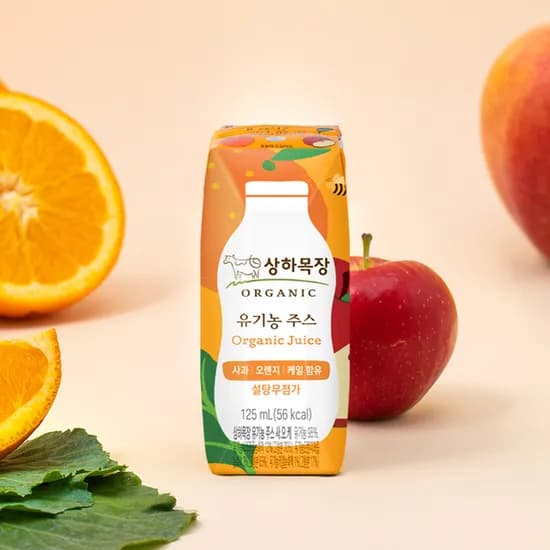 매일유업 상하목장 유기농주스 사과오렌지케일 125ml 24팩 매일유업 상하목장 유기농주스 사과오렌지케일 125ml 24팩