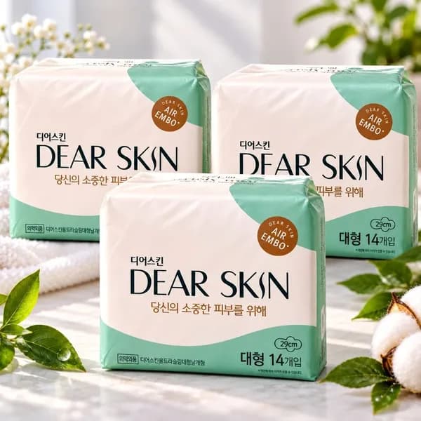 깨끗한나라 디어스킨 울트라슬림 대형 날개형 14개입 3개 깨끗한나라 디어스킨 울트라슬림 대형 날개형 14개입 3개