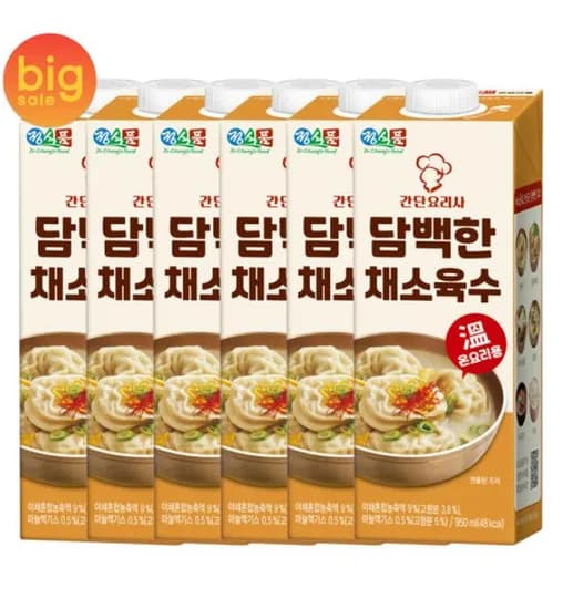 정식품 간단요리사 담백한 채소육수 950ml 6팩 정식품 간단요리사 담백한 채소육수 950ml 6팩