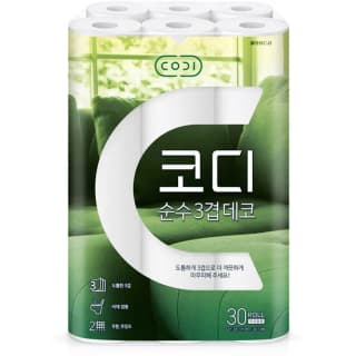 쌍용C&B 코디 순수 3겹 데코 30m (30롤)