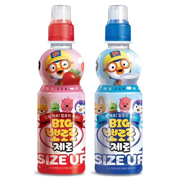 팔도 뽀로로 음료수 제로 딸기맛 12개 + 밀크맛 12개 360ml 24개 팔도 뽀로로 음료수 제로 딸기맛 12개 + 밀크맛 12개 360ml 24개