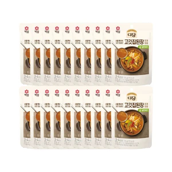 CJ제일제당 다담 고깃집 된장찌개 양념 130g 20개 CJ제일제당 다담 고깃집 된장찌개 양념 130g 20개