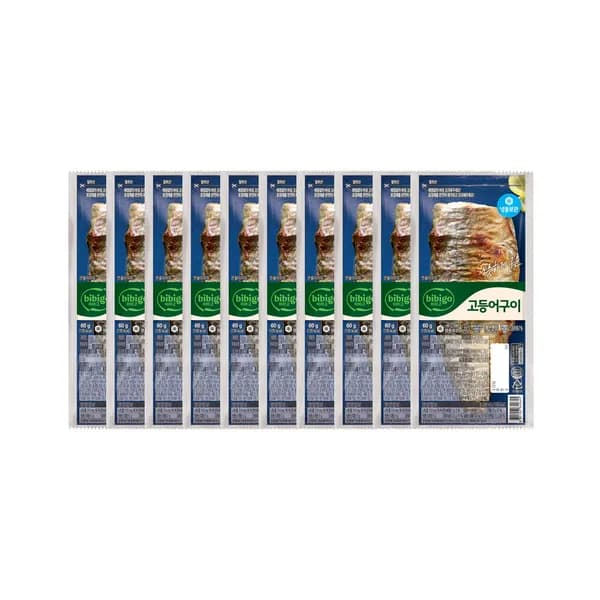 CJ제일제당 비비고 노릇하게 구운 고등어구이 60g 10개 CJ제일제당 비비고 노릇하게 구운 고등어구이 60g 10개