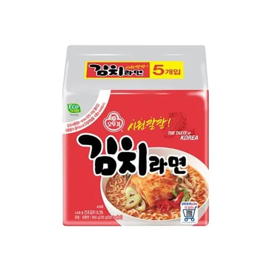 오뚜기 김치라면 120g 5개 오뚜기 김치라면 120g 5개