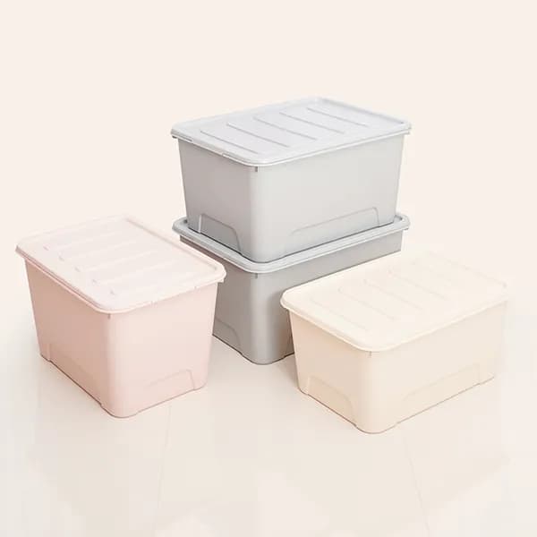 가쯔 마카롱 리빙박스 56L 라이트그레이 2개 가쯔 마카롱 리빙박스 56L 라이트그레이 2개