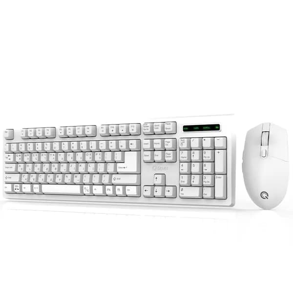 QSENN MK450 무선 키보드 마우스 세트 일반형 화이트 1개 QSENN MK450 무선 키보드 마우스 세트 일반형 화이트 1개