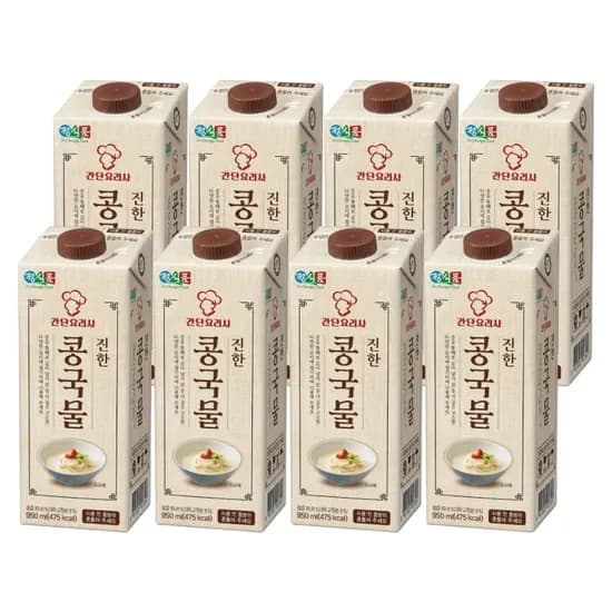 정식품 간단요리사 진한 콩국물, 950ml, 8개 정식품 간단요리사 진한 콩국물, 950ml, 8개