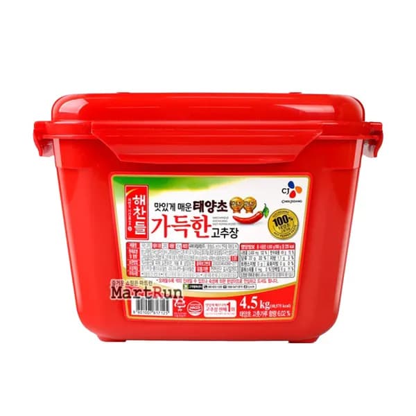 CJ제일제당 해찬들 태양초 가득한 고추장 4.5kg 1개 18,900원 CJ제일제당 해찬들 태양초 가득한 고추장 4.5kg 1개 18,900원
