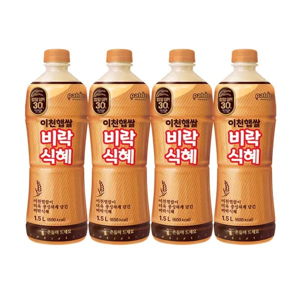 팔도 이천햅쌀 비락식혜 1.5L 4개 21,900원 팔도 이천햅쌀 비락식혜 1.5L 4개 21,900원