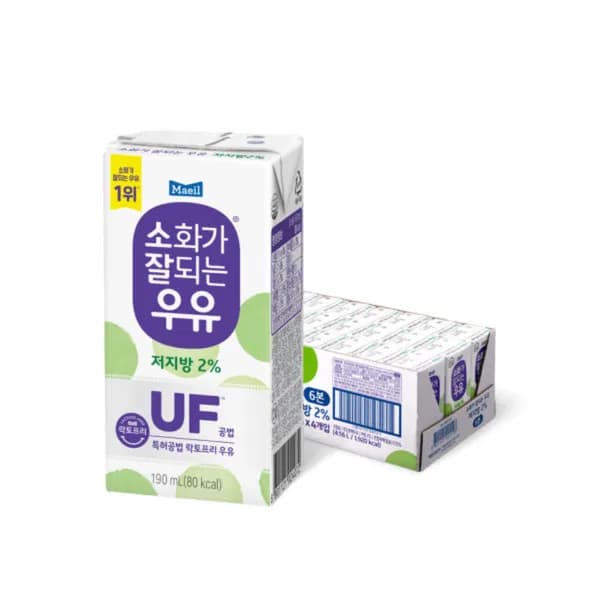 매일유업 매일우유 소화가 잘되는 우유 저지방 멸균 190ml 24개 매일유업 매일우유 소화가 잘되는 우유 저지방 멸균 190ml 24개