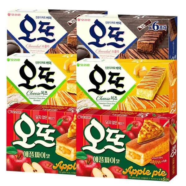 오리온 오뜨 쇼콜라 150g 2개 + 치즈 140g 2개 + 애플파이 175g 2개 (총 6개) 오리온 오뜨 쇼콜라 150g 2개 + 치즈 140g 2개 + 애플파이 175g 2개 (총 6개)