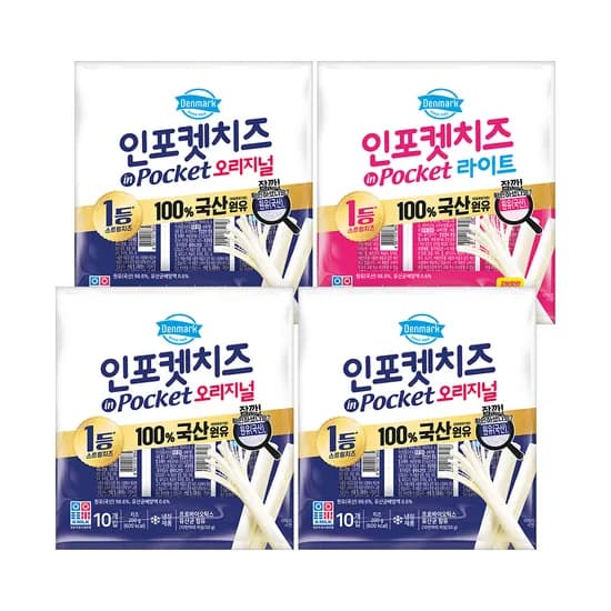 동원 덴마크 인포켓 스트링치즈 오리지널 20g 30개 외 라이트 20g 10개 동원 덴마크 인포켓 스트링치즈 오리지널 20g 30개 외 라이트 20g 10개