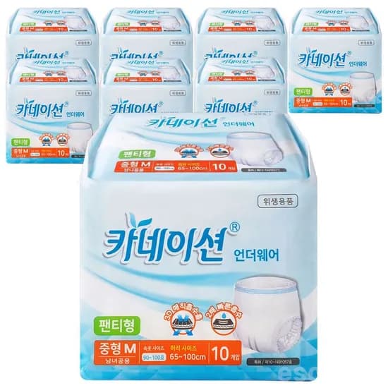 카네이션 언더웨어 팬티형 성인기저귀 중형 10매 8팩 카네이션 언더웨어 팬티형 성인기저귀 중형 10매 8팩