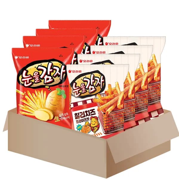 오리온 눈을감자 페퍼솔트 4개 + 칠리치즈 4개 1세트 11,780원 오리온 눈을감자 페퍼솔트 4개 + 칠리치즈 4개 1세트 11,780원