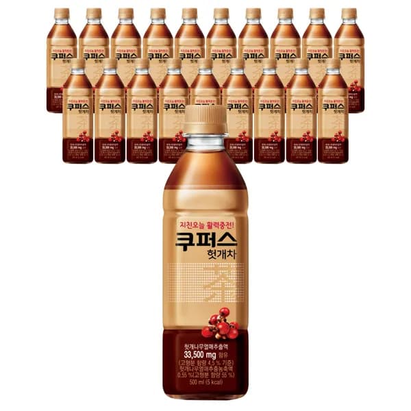 팔도 쿠퍼스 헛개차 500ml 20개입 1박스 팔도 쿠퍼스 헛개차 500ml 20개입 1박스
