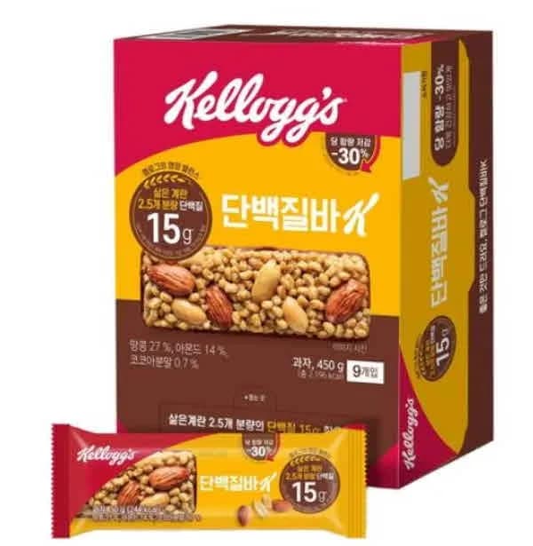 켈로그 단백질바K 50g 27개 27,800원 켈로그 단백질바K 50g 27개 27,800원