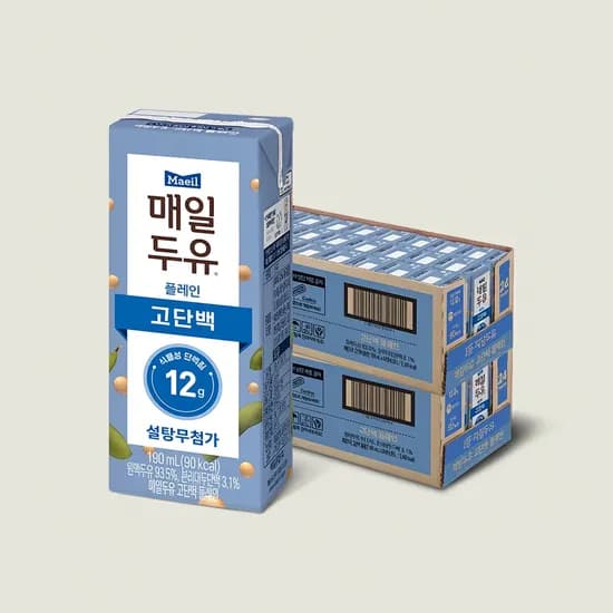매일두유 고단백 플레인 190ml 48개 매일두유 고단백 플레인 190ml 48개