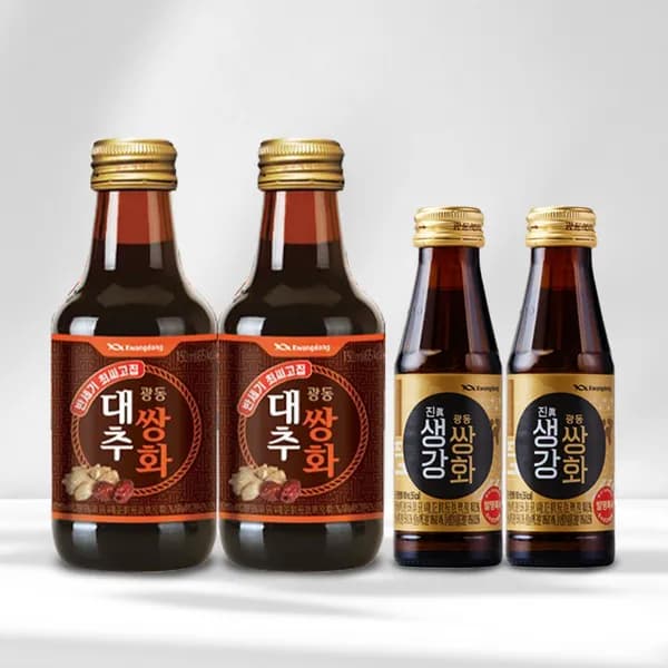 광동 대추쌍화 150ml 20병 + 광동 생강쌍화 100ml 20병 광동 대추쌍화 150ml 20병 + 광동 생강쌍화 100ml 20병
